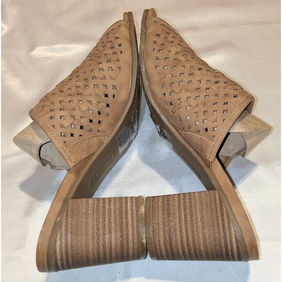 Sonoma Vitalize by Ortholite Open Toe Mules Block Heels Carreen Taupe Size 9.5 M - Picture 5 of 10
